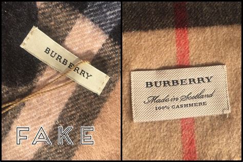 real burberry scarf label